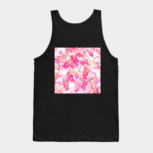 Pink Foliage Tank Top